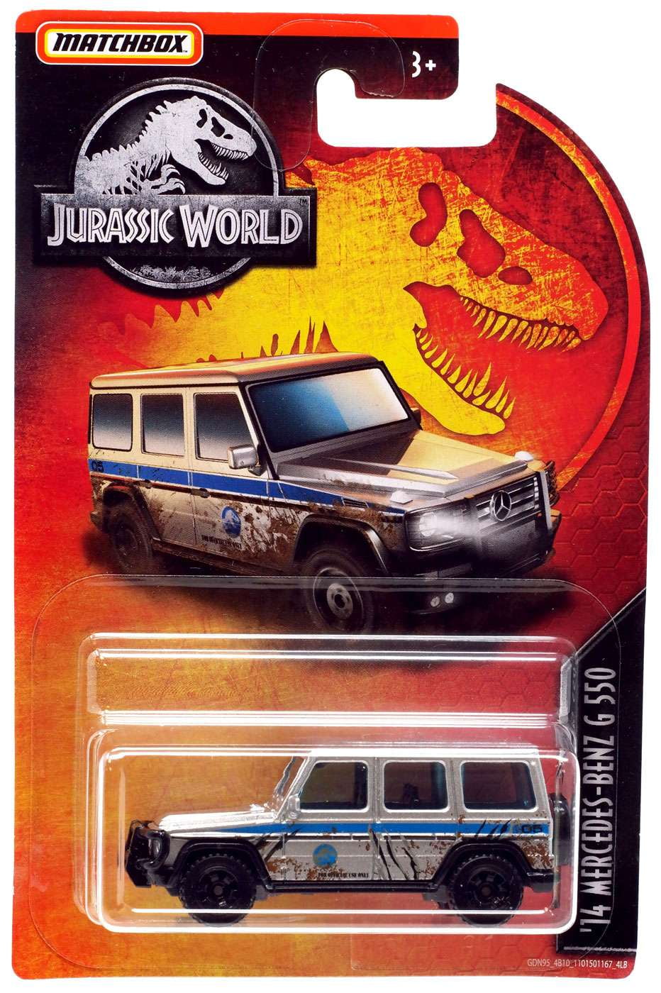 Jurassic World Matchbox '14 Mercedes-Benz G 550 Diecast Car (Muddy)