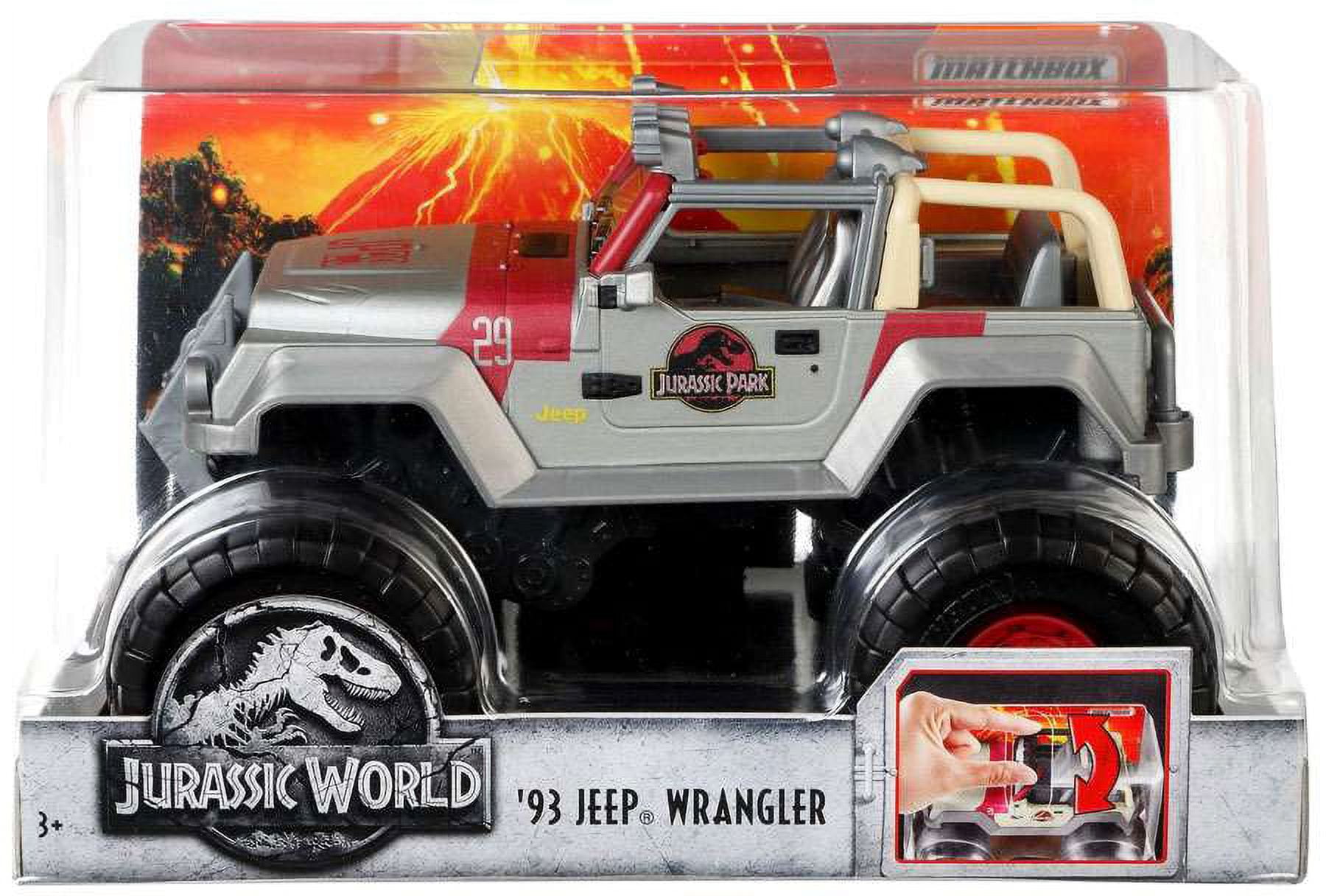 Jurassic World Matchbox '93 Jeep Wrangler Diecast Vehicle