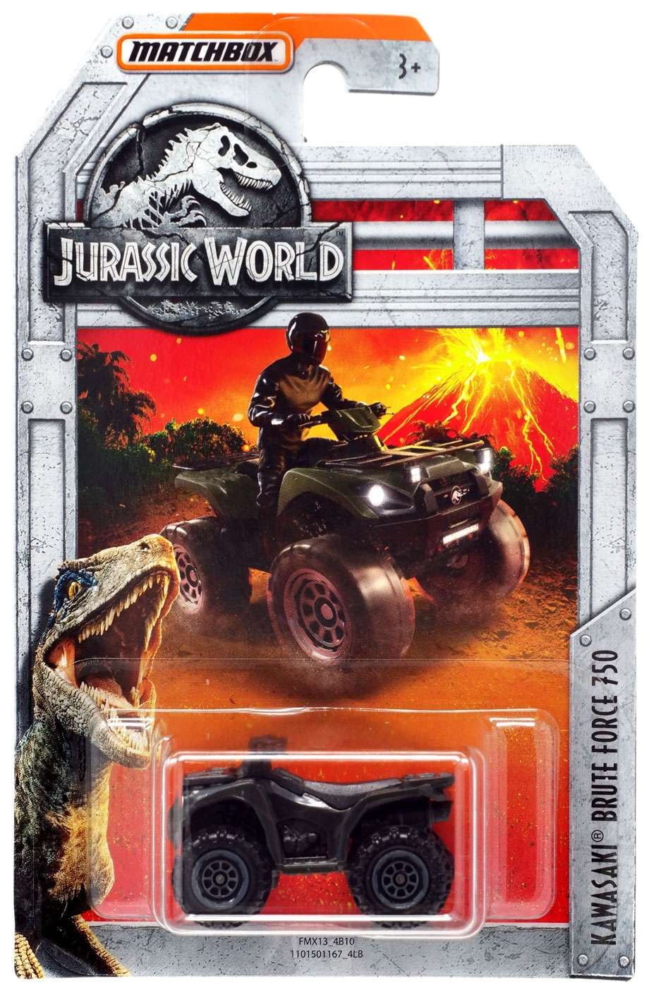 Jurassic World Matchbox Toys: Kawasaki Brute Force 750 Dinosaur