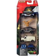 Matchbox Jurassic World Rebirth Car, Truck Dinosaur Car 5 Pack 164 Scale, Rapid Getaway Unit