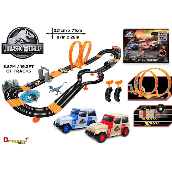 Jurassic World Mega Predator Pursuit Race Set