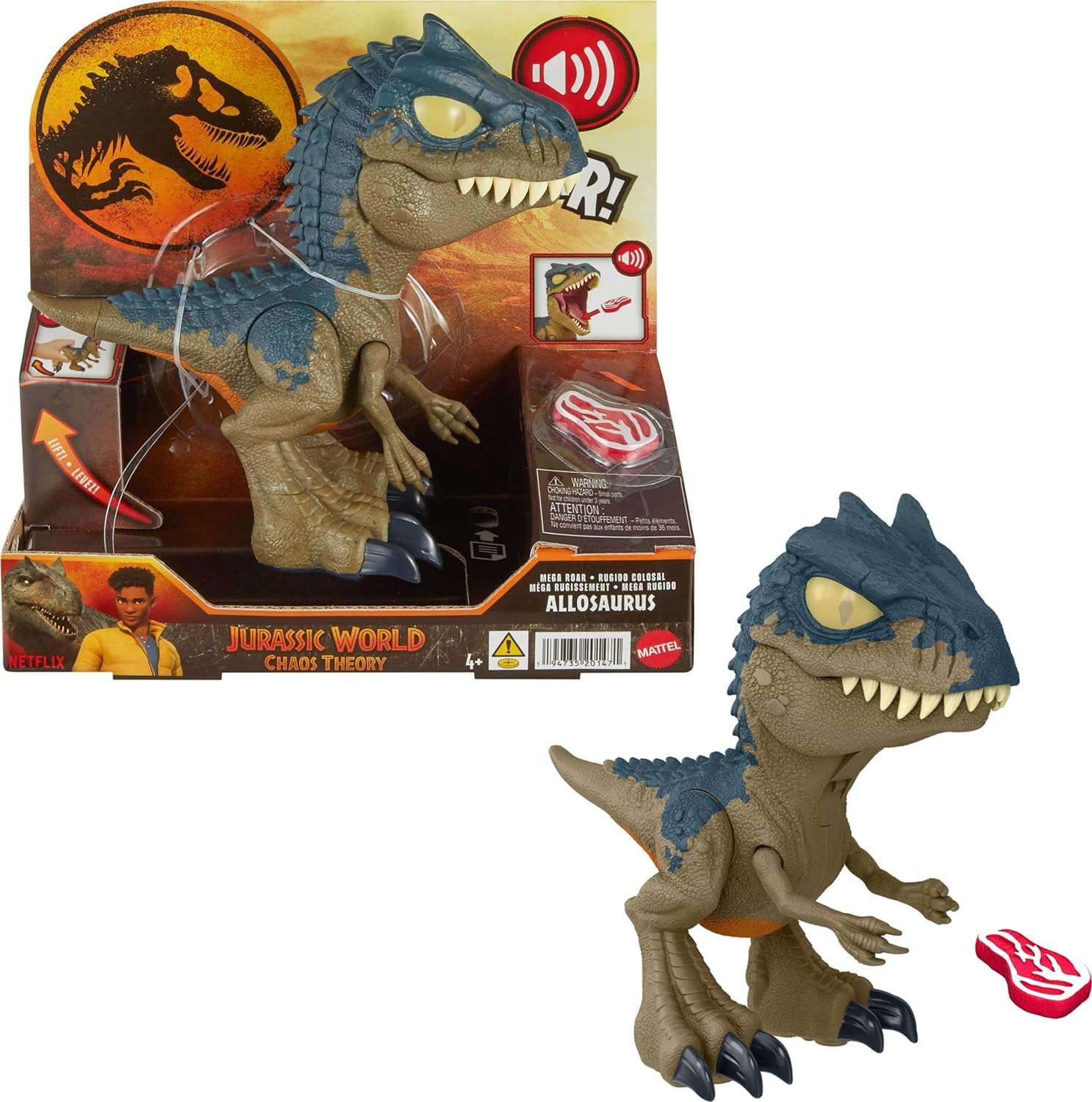 Jurassic World Mega Roar Allosaurus Action Figure