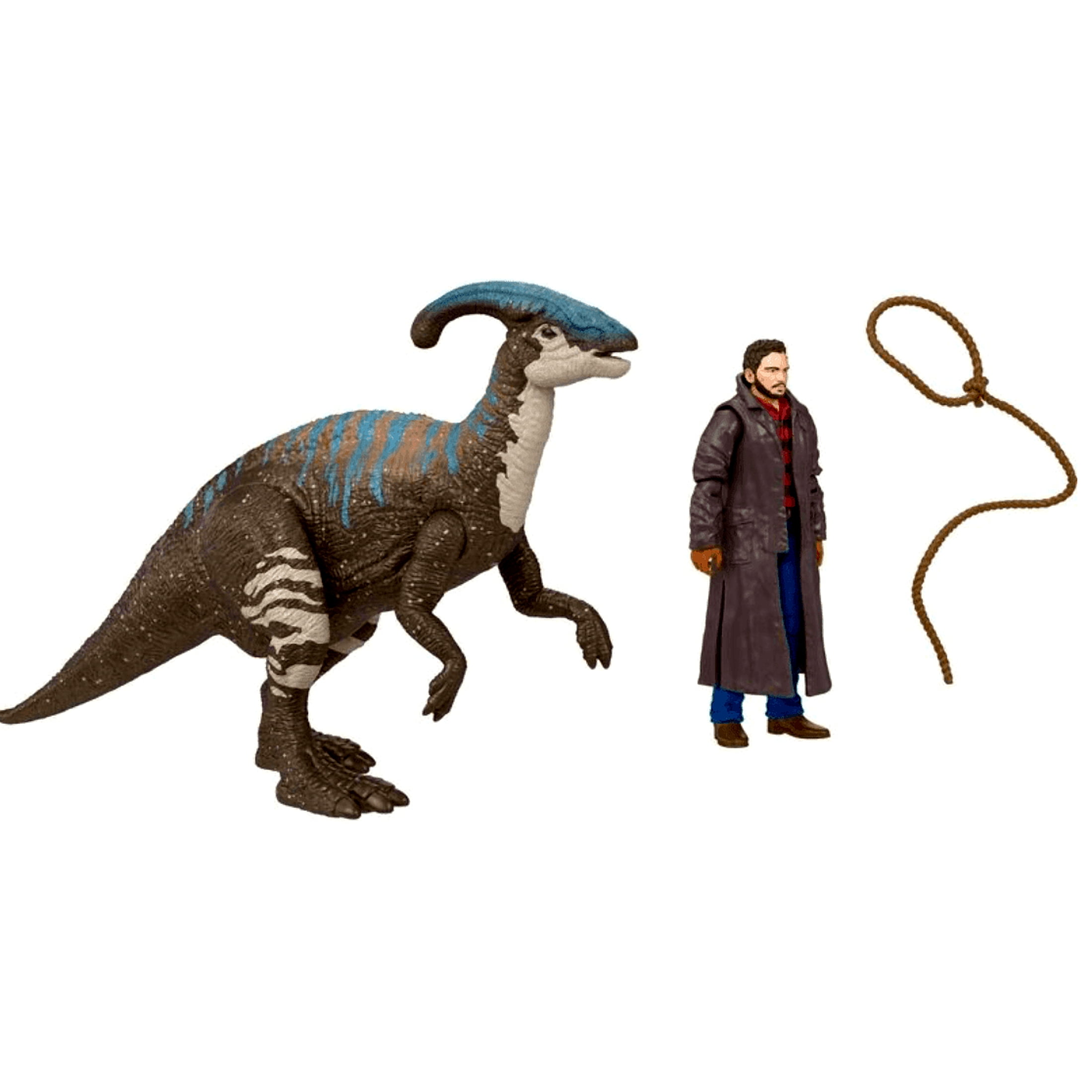Jurassic World Owen & Parasaurolophus Dino Action Figure Toy Set
