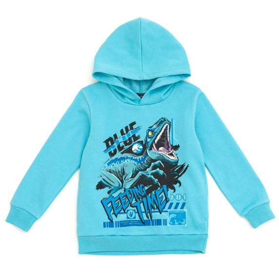 Jurassic World Park Blue Big Boys Fleece Pullover Hoodie 14-16