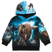 JURASSIC WORLD Park Blue T-Rex Little Boys Fleece Pullover Hoodie Tie Dye 4