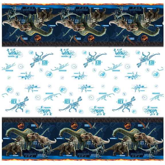Jurassic World Plastic Tablecloth, 84 x 54 in, 1 Count
