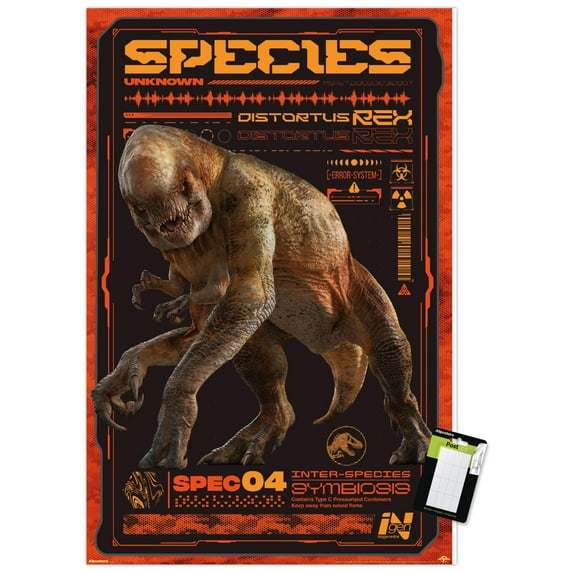 Jurassic World: Rebirth (2025) - Distortus Rex Wall Poster, 14.725" x 22.375"