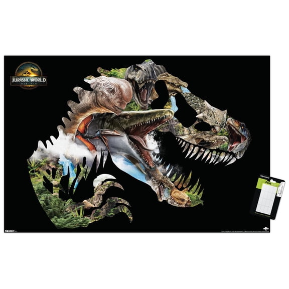 Jurassic World: Rebirth (2025) - T. Rex Silhouette Wall Poster, 22.375" x 34"