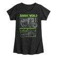 thumbnail image 1 of Jurassic World: Rebirth - Dark Digital Texture - Toddler And Youth Girls Fitted Short Sleeve Graphic T-Shirt, 1 of 4