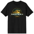 thumbnail image 1 of Jurassic World Rebirth Dinosaur Logo Adult Black Crew Neck Short Sleeve T-shirt-5XL, 1 of 5