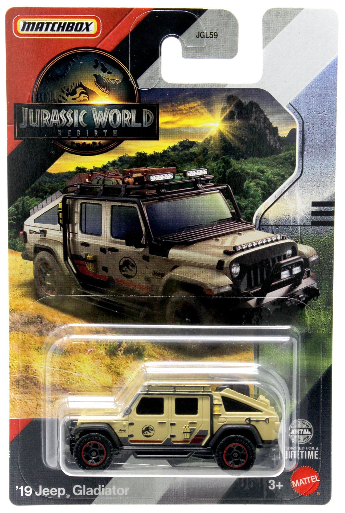 Jurassic World Rebirth Matchbox '19 Jeep Gladiator Die Cast
