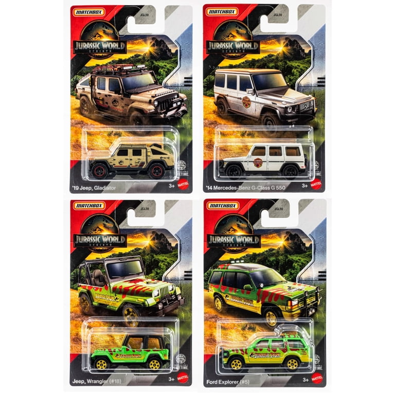 Jurassic World Rebirth Matchbox Die-Cast Vehicles Set of 4 JGL59