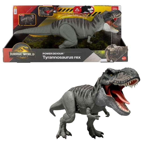 Jurassic World Rebirth Power Devour T-Rex Dinosaur Figure, Lights