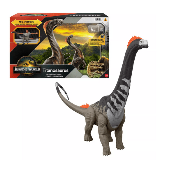 Jurassic World Rebirth Super Colossal Titanosaurus Dinosaur 53" Long Herbivore