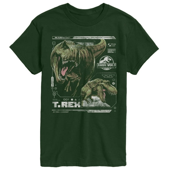 Jurassic World: Rebirth - T-Rex Digital Profile - Men's Short Sleeve Graphic T-Shirt