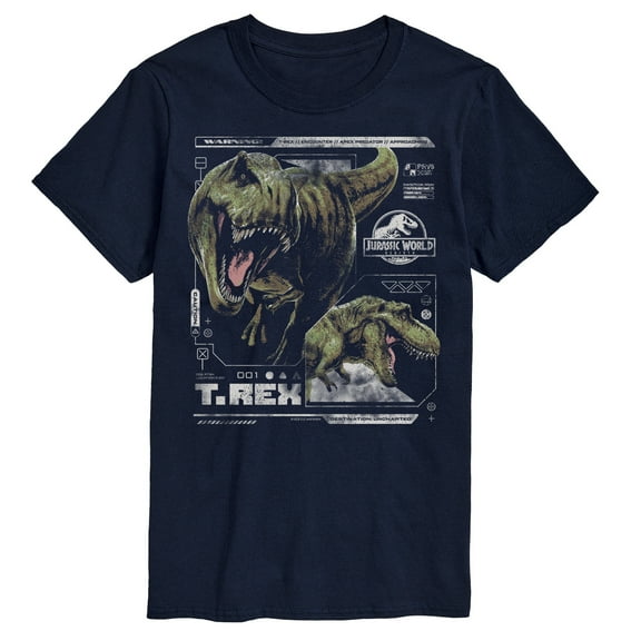 Jurassic World: Rebirth - T-Rex Digital Profile - Men's Short Sleeve Graphic T-Shirt