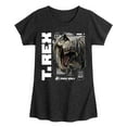 thumbnail image 1 of Jurassic World: Rebirth - Trex - Toddler And Youth Girls Fitted Short Sleeve Graphic T-Shirt, 1 of 4