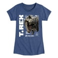 thumbnail image 1 of Jurassic World: Rebirth - Trex - Toddler And Youth Girls Fitted Short Sleeve Graphic T-Shirt, 1 of 4