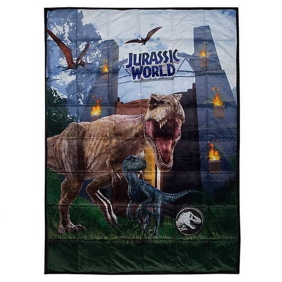 Jurassic World Reversible 36-Inch x 48-Inch Weighted Blanket in Grey/Black