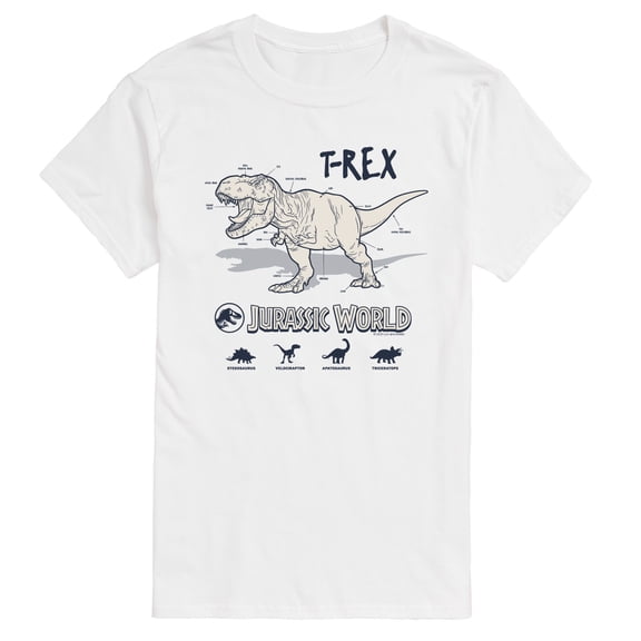 Jurassic World - Rex Info - Men's Short Sleeve Graphic T-Shirt
