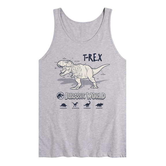 Jurassic World - Rex Info - Men's Sleeveless Graphic Tank