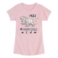 thumbnail image 1 of Jurassic World - Rex Info - Youth Girls Fitted Short Sleeve T-Shirt, 1 of 4