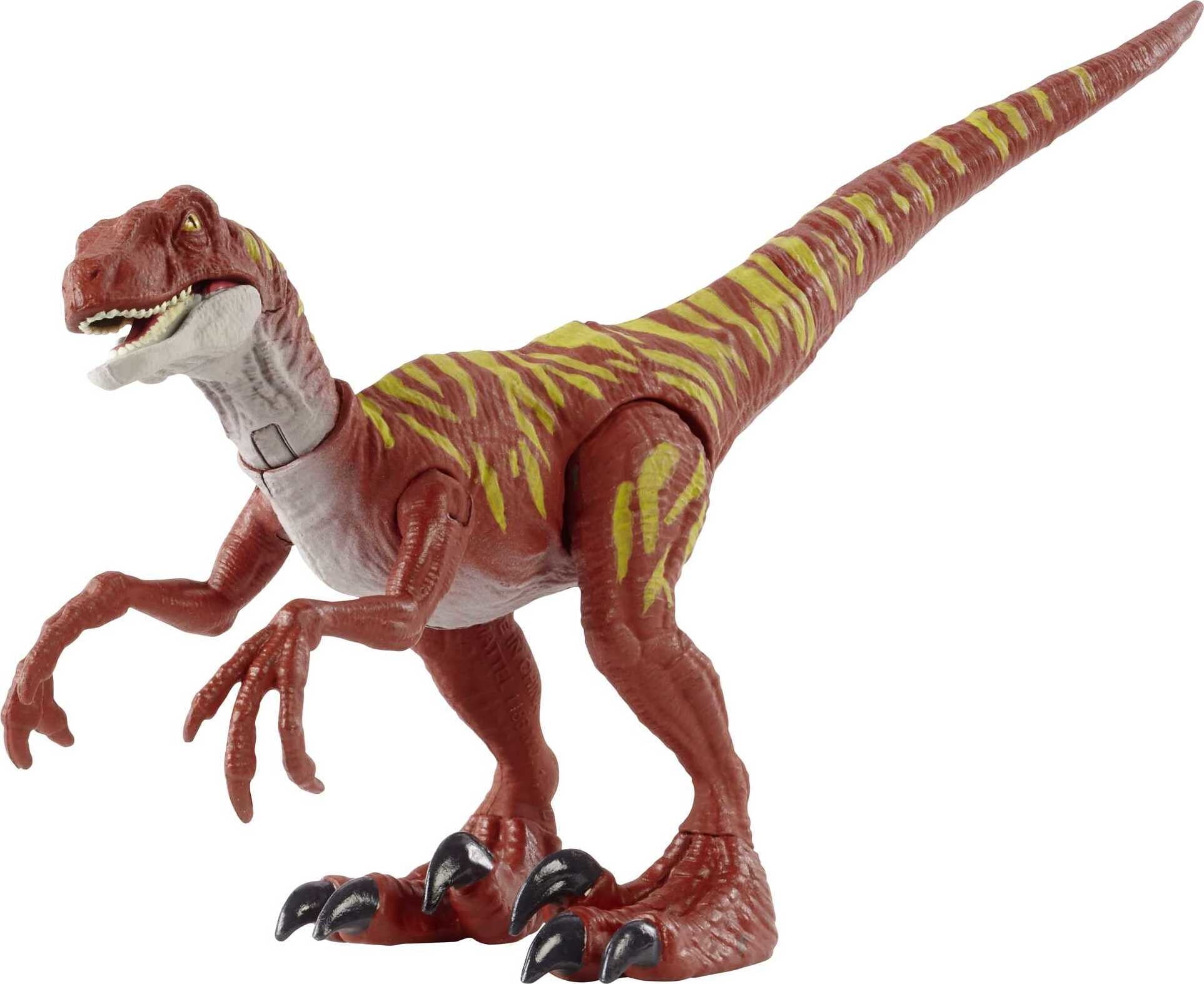 Jurassic World Savage Strike Velociraptor Action Figure, Dinosaur Toy with Attack Move
