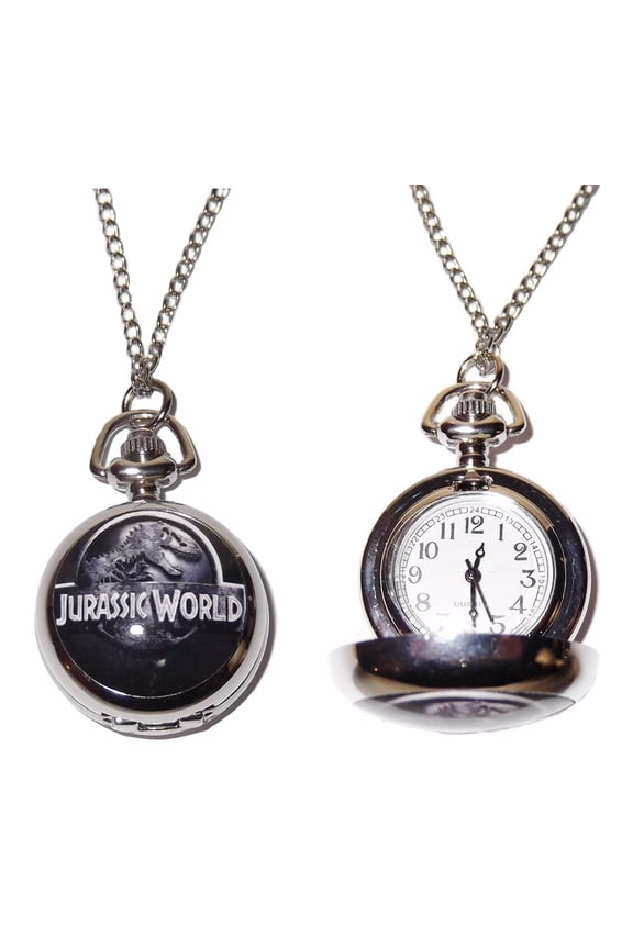 Jurassic World Silvertone Pendant Pocket Watch