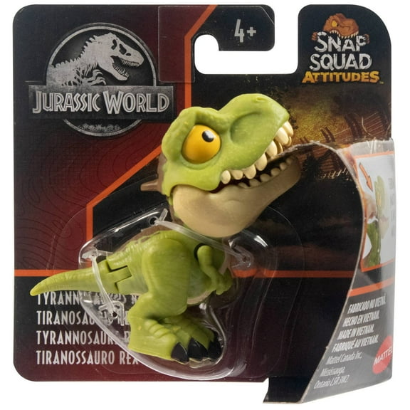 Jurassic World Snap Squad Attitudes Collectible Dinosaur with Snap On Feature