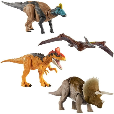 Jurassic World Sound Strike Action Figure Set, 4 Pieces