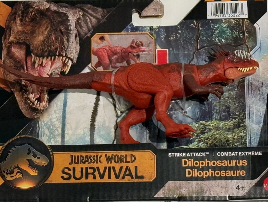 Jurassic World Strike Attack Dilophosaurus Dinosaur Figure