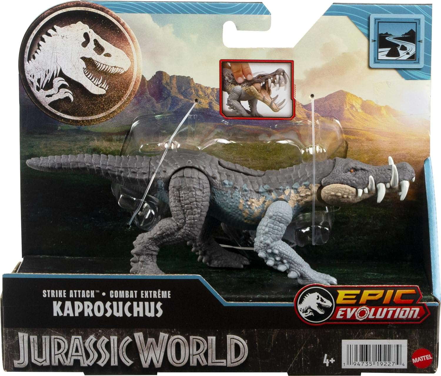 Jurassic World Strike Attack Kaprosuchus Dinosaur Toy with Single