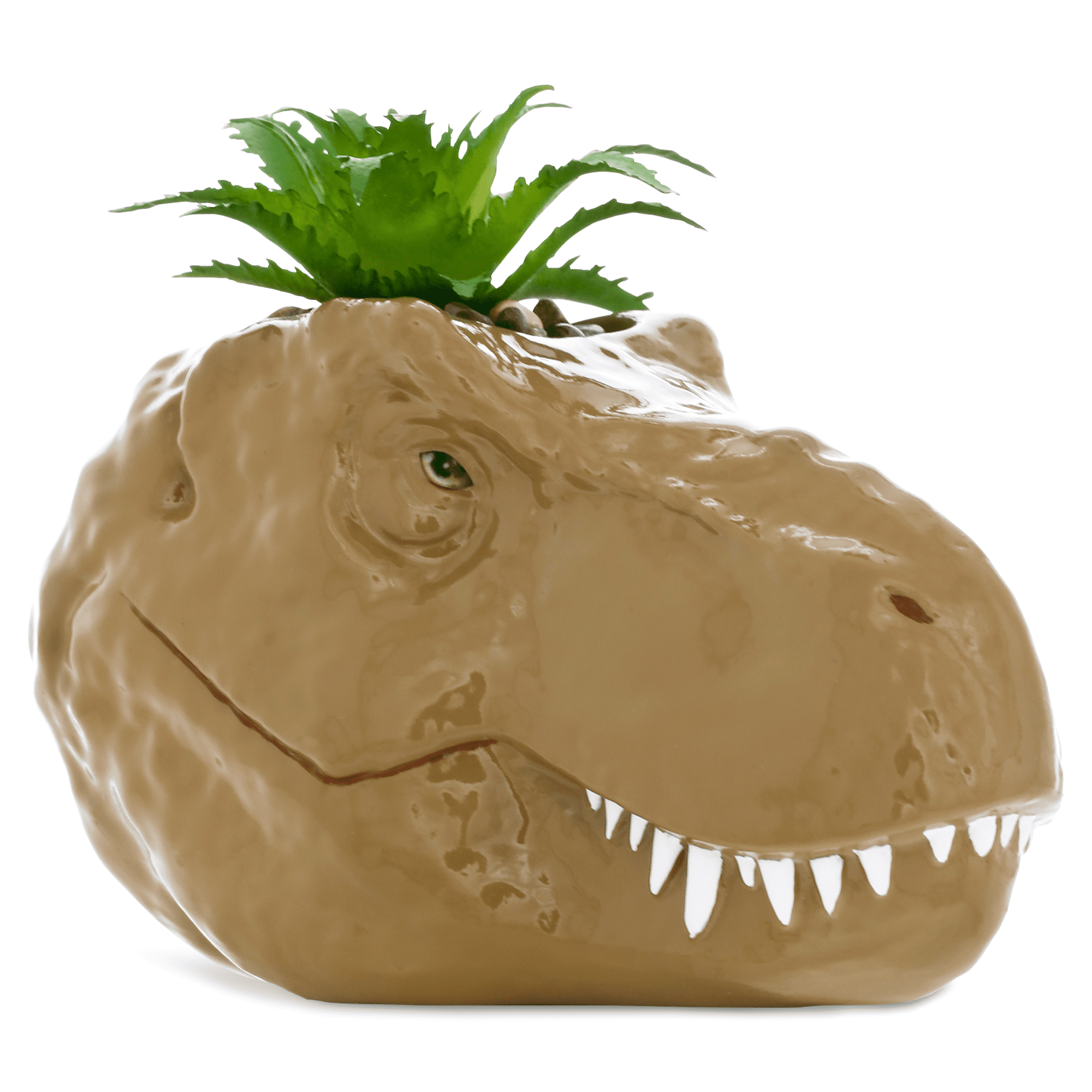 Jurassic World T-Rex Face Mini Ceramic Planter Unique Dino Planter for Home and Office Decor, Perfect Gift for Dinosaur Lovers