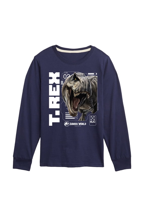 - T-Rex - Youth Boys Long Sleeve Graphic T-Shirt