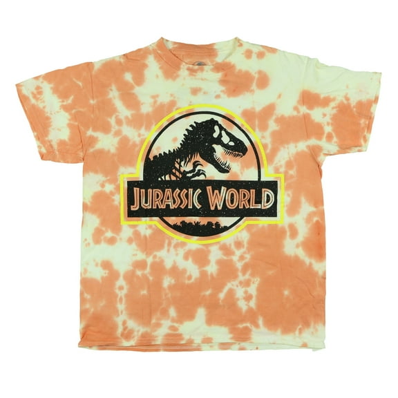 Jurassic World T-Shirt Boys' Tie-Dyed Logo Design Graphic Print Kids Tee