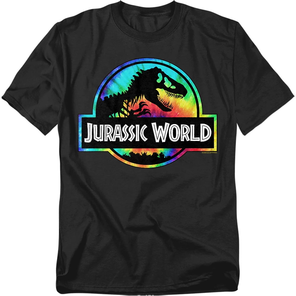 Popfunk Jurassic Park Classic Logo Tie-Dye T-Shirt – Officially Licensed Unisex Adult Tee