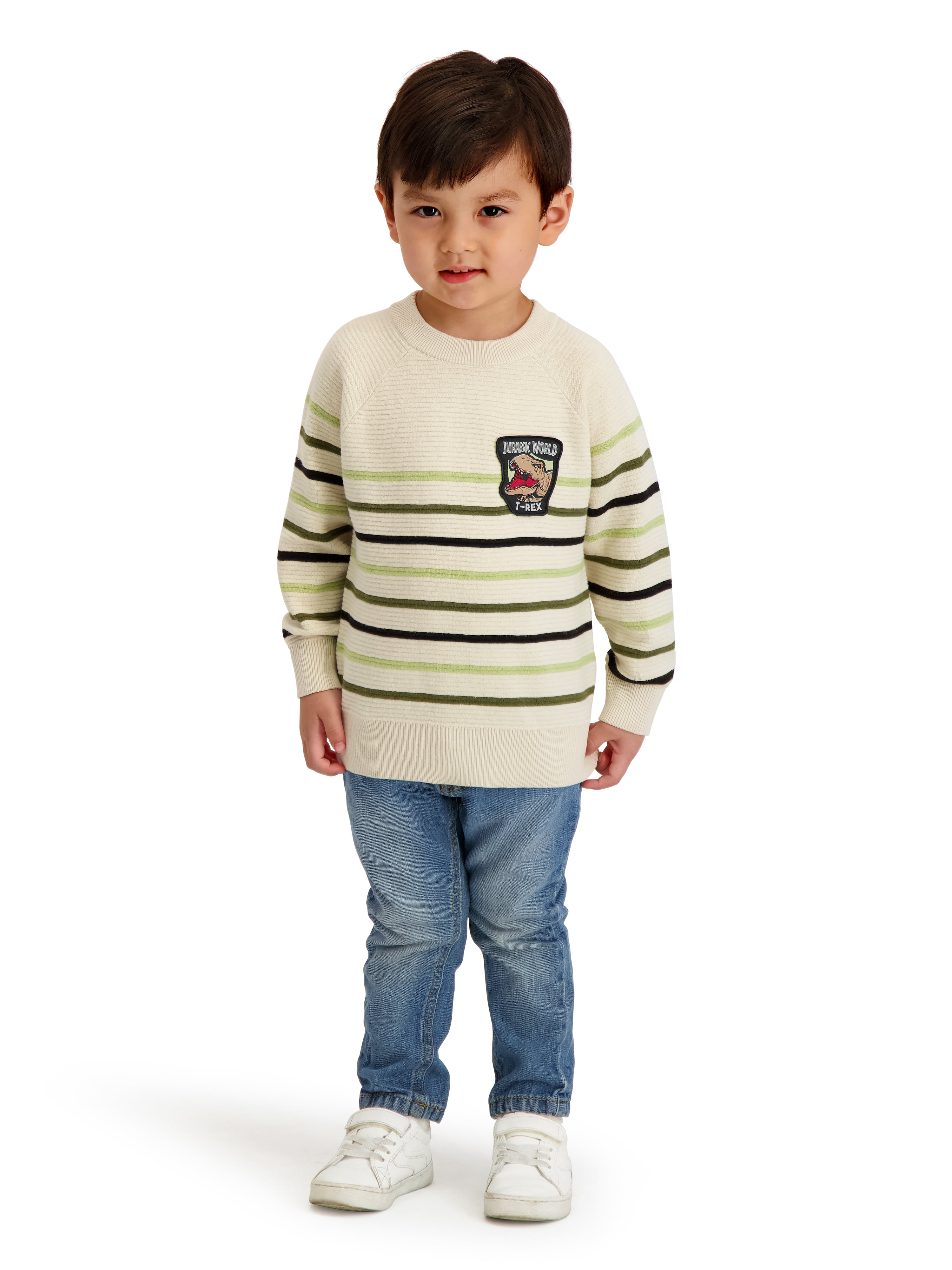 Jurassic World Toddler Boy Long Sleeve Raglan Sweater, Sizes 12M-5T