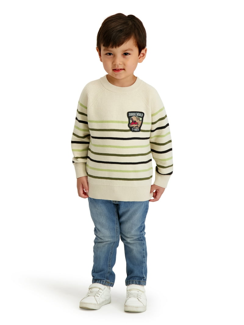 Jurassic World Toddler Boy Long Sleeve Raglan Sweater, Sizes 12M