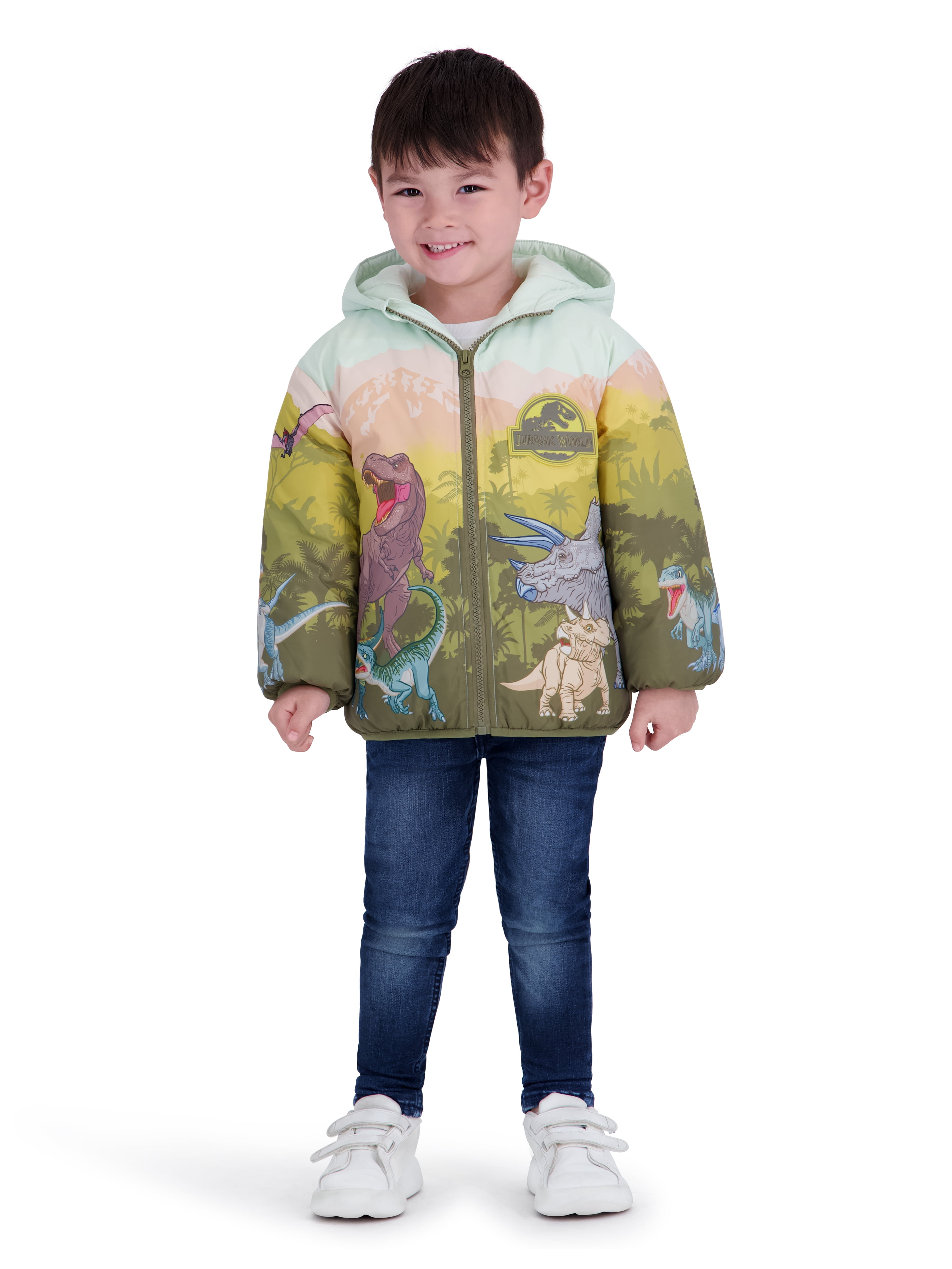 Jurassic World Toddler Boy Puffer Jacket, Sizes 12 Months-5T