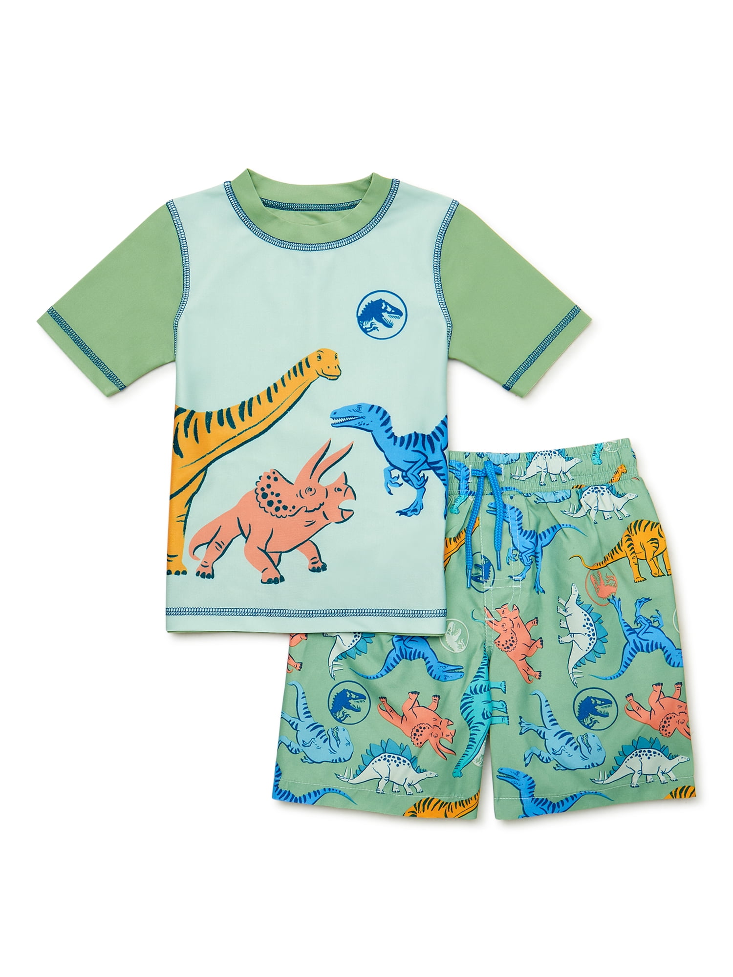 Jurassic World Toddler Boy Rashguard Swimwear Set, Sizes 12M-5T ...