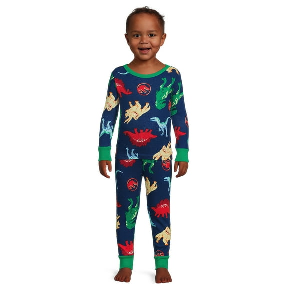 Jurassic World Toddler Boys Long Sleeve Top and Pants, 2-Piece Pajama Set, Sizes 12M-5T