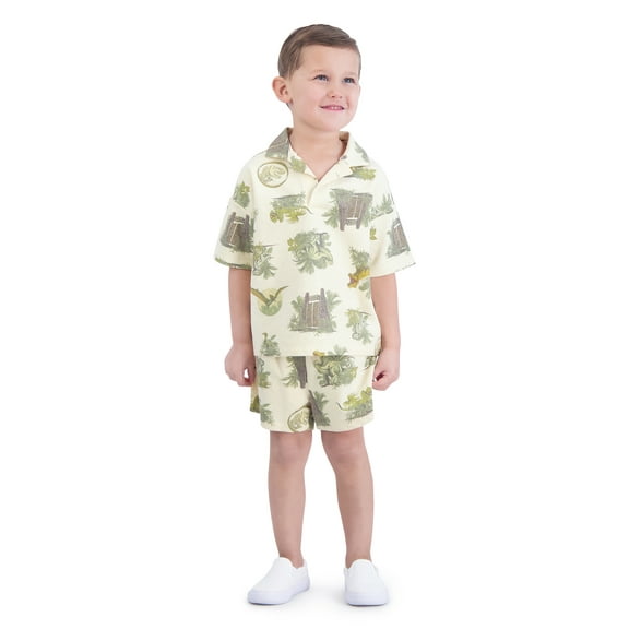 Jurassic World Toddler Boys’ Resort Shirt and Shorts Set, 2-Piece, Sizes 12M-5T