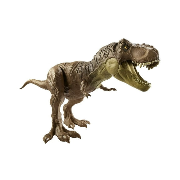 Jurassic World Toys 12-in Sound Surge Tyrannosaurus Rex Dinosaur Figure, Strike & Chomp Action, Sounds, Movable Joints