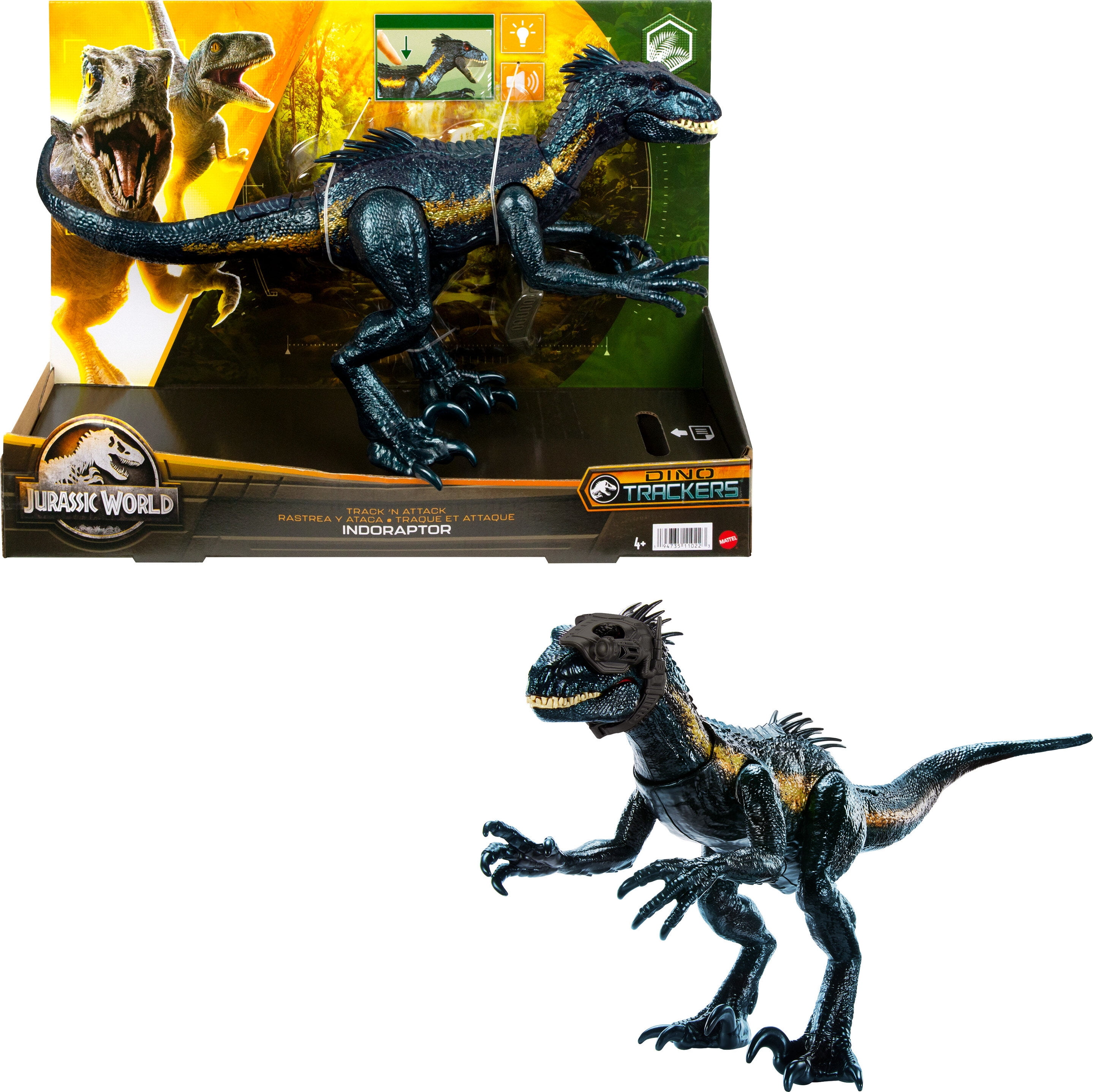 Jurassic World Track 'n Attack Indoraptor Action Figure, Dinosaur Toys