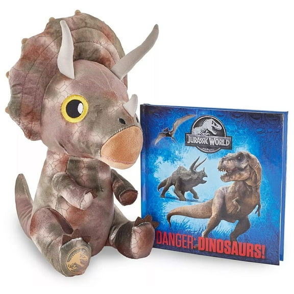 Jurassic World Triceratops Book and Plush Bundle