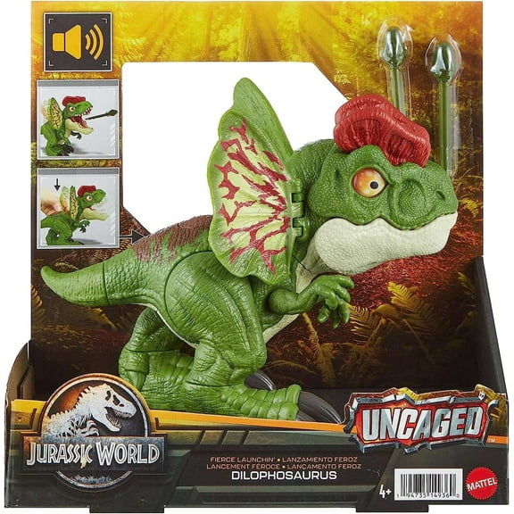 Jurassic World Uncaged Fierce Launchin' Dilophosaurus Action Figure