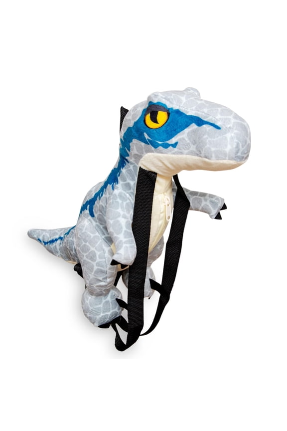 Velociraptor Blue 17-Inch Plush Backpack