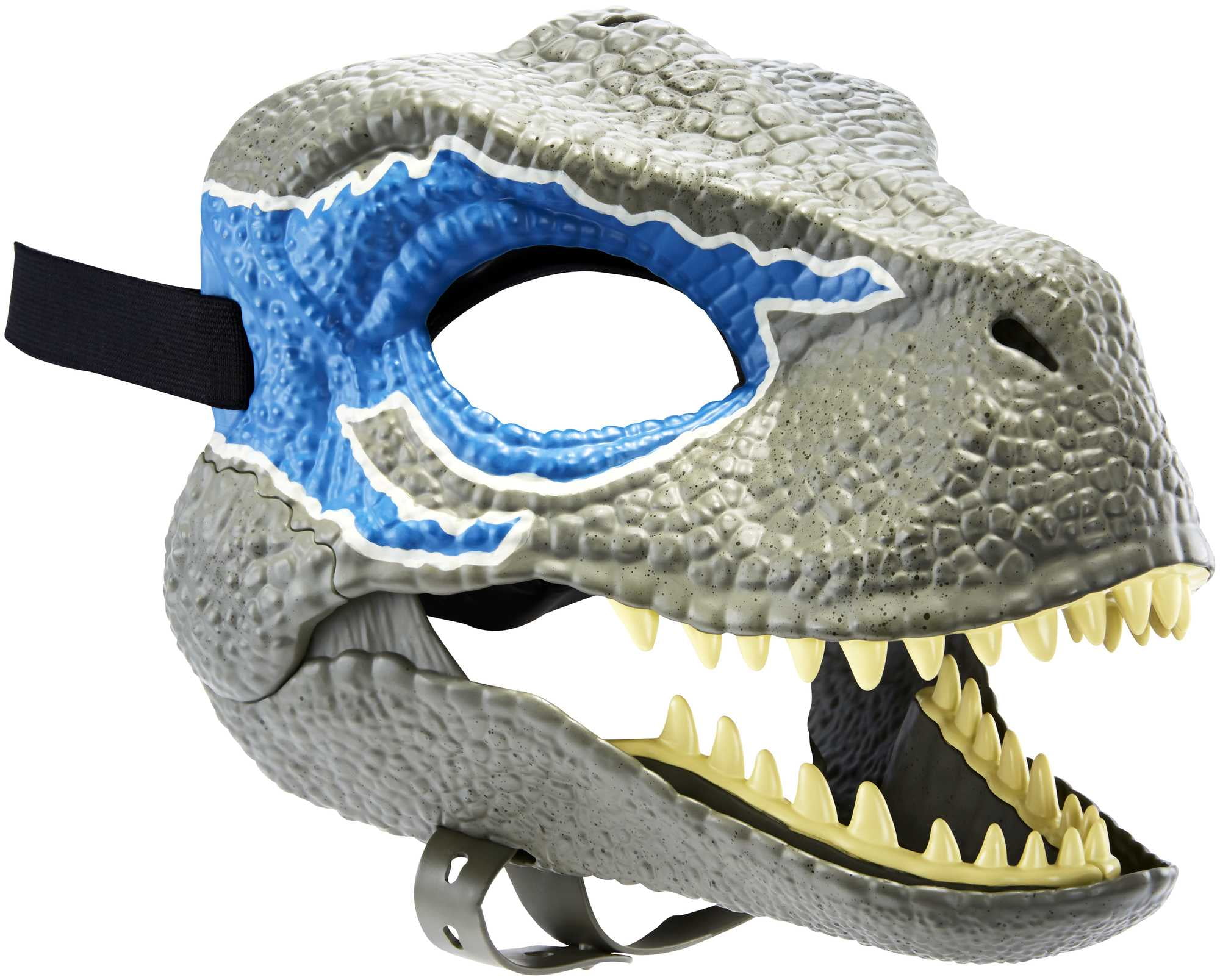 Jurassic World Velociraptor Blue Dinosaur Mask with Realistic Details