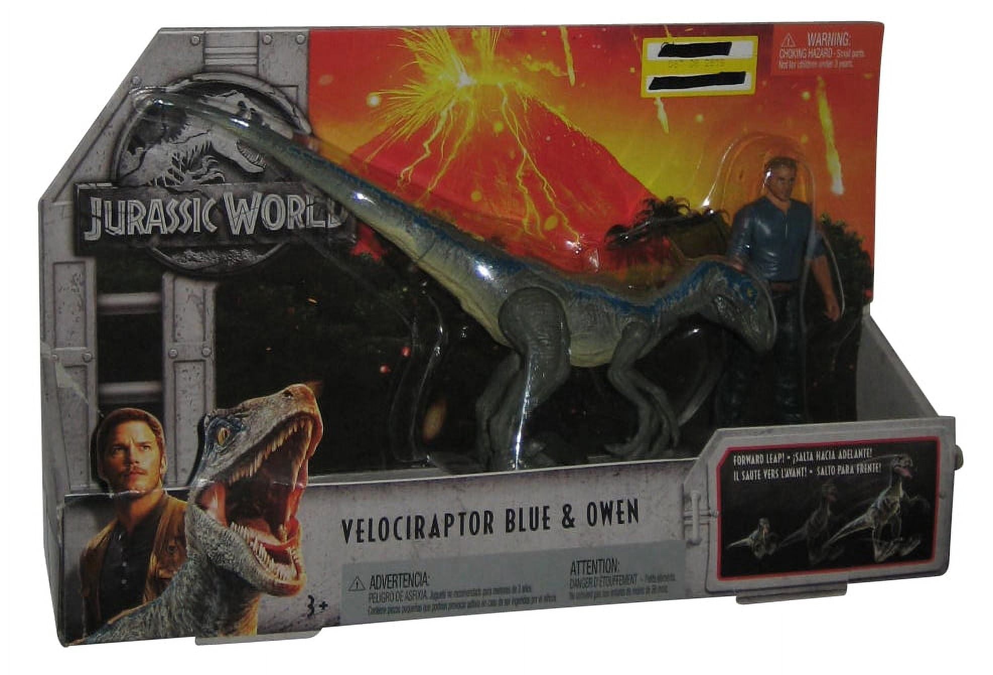 Jurassic World Velociraptor Blue & Owen (2017) Mattel Dinosaur Toy 