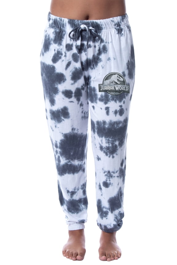 Jurassic World Womens' Dinosaur Film Movie Logo Sleep Jogger Pajama Pants